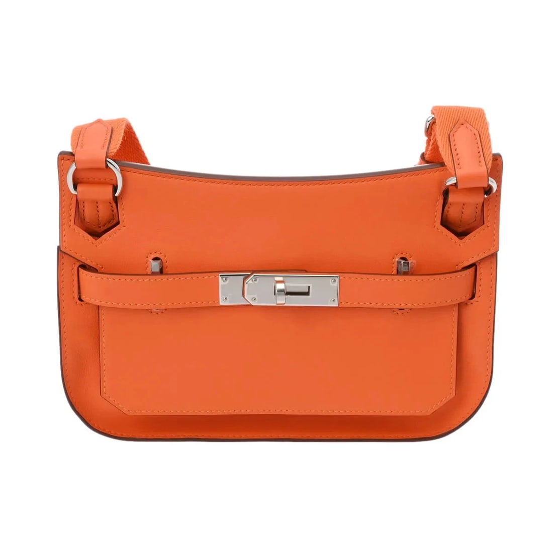 HERMES HANDBAG SHOULDER BAG SWIFT LEATHER SILVER, ORANGE: Hermes Handbag Shoulder Bag Swift Leather Silver, Orange Brand: Hermes Type: Shoulder Bag Material: Swift Leather Color: Silver, Orange Size: W 22cm / H 15cm / D 5.5cm Accessories: None Ac
