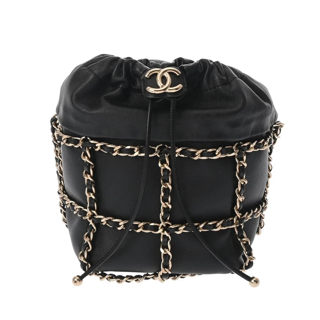 CHANEL HANDBAG SHOULDER BAG LAMBSKIN CHAMPAGNE: Chanel Handbag Shoulder Bag Lambskin Champagne Brand: Chanel Type: Shoulder Bag Material: Lambskin Color: Champagne, Black, Gold Size: W 26cm / H 21cm / D 18cm Accessories: None Accessorie