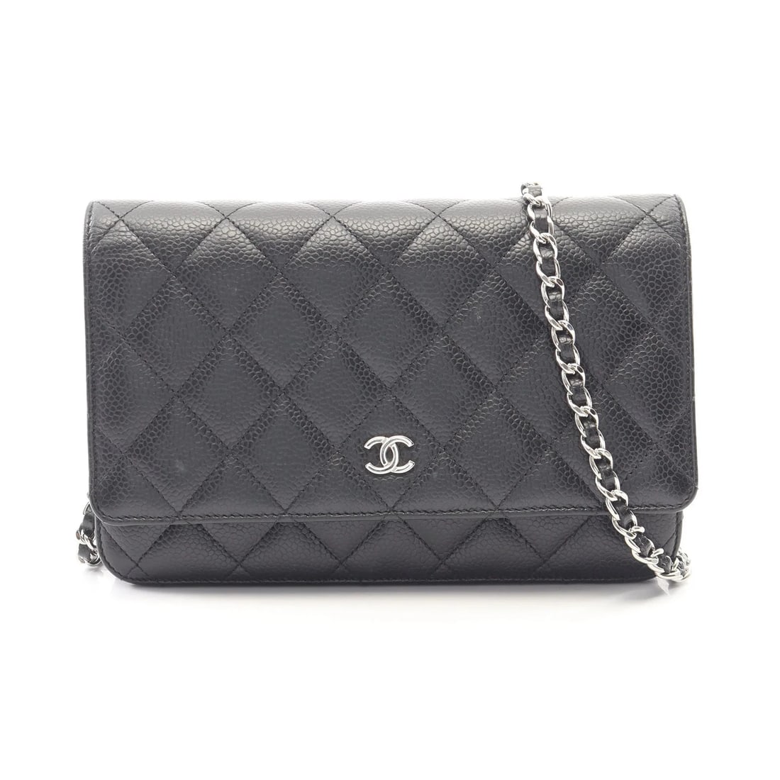 CHANEL MATELASSE SHOULDER BAG BLACK LEATHER: Chanel Matelasse Shoulder Bag Black Leather Brand: Chanel Type: Shoulder Bag Material: Leather Color: Black Size: W19cm x H12cm x D3.5cm Accessories: None Accessories Notice: When purchasi
