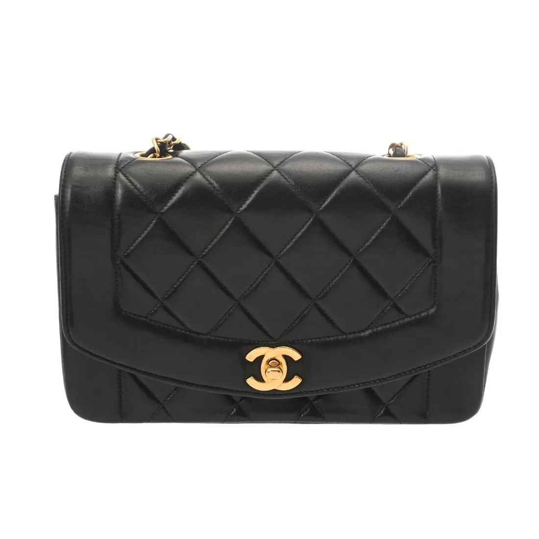CHANEL SHOULDER BAG LAMBSKIN BLACK, GOLD: Chanel Shoulder Bag Lambskin Black, Gold Brand: Chanel Type: Shoulder Bag Material: Lambskin Color: Black, Gold Size: W 22cm / H 14cm / D 7cm Accessories: None Accessories Notice: When pur
