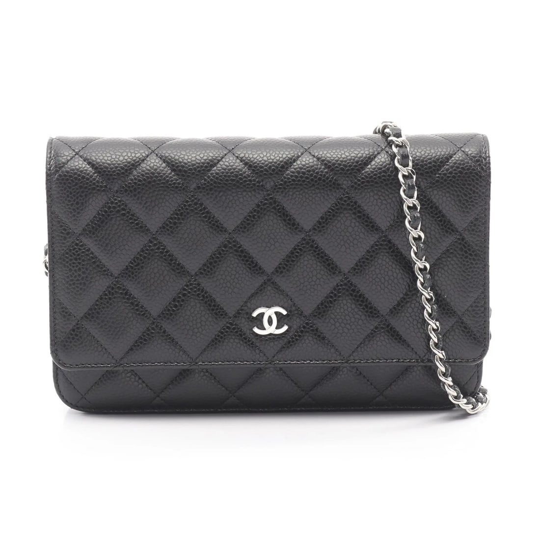 CHANEL MATELASSE SHOULDER BAG BLACK LEATHER: Chanel Matelasse Shoulder Bag Black Leather Brand: Chanel Type: Shoulder Bag Material: Leather Color: Black Size: W19cm x H12cm x D3.5cm Accessories: None Accessories Notice: When purchasi