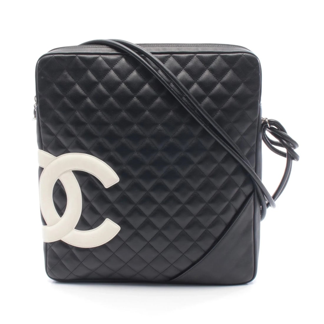 CHANEL POCHETTE SHOULDER BAG BLACK LEATHER: Chanel Pochette Shoulder Bag Black Leather Brand: Chanel Type: Shoulder Bag Material: Leather Color: Black Size: W30cm x H34cm x D3cm Accessories: None Accessories Notice: When purchasing
