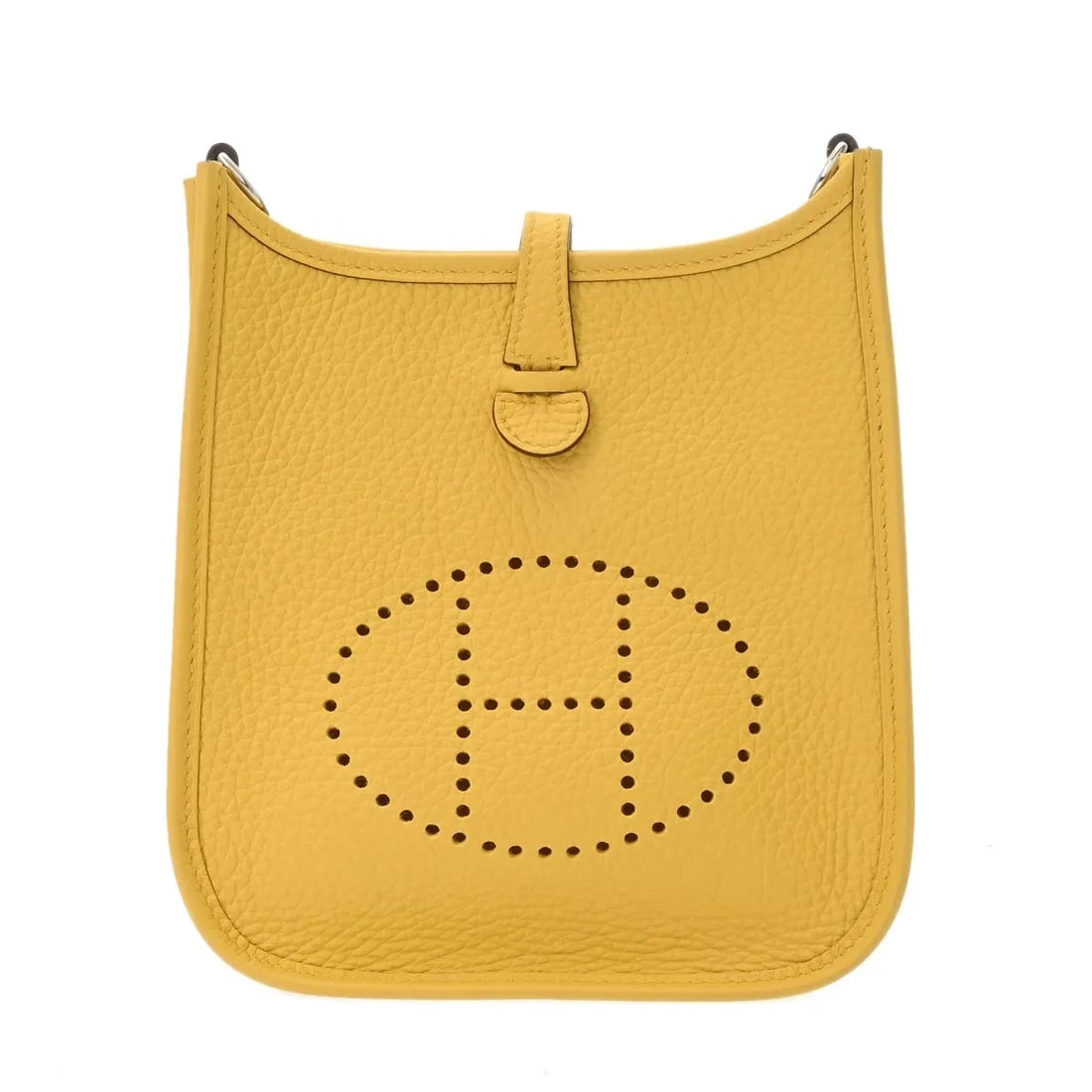 HERMES TPM SHOULDER BAG CLEMENCE LEATHER SILVER: Hermes TPM Shoulder Bag Clemence Leather Silver Brand: Hermes Type: Shoulder Bag Material: Clemence Leather Color: Silver Size: W 17cm / H 18cm / D 5.5cm Accessories: None Accessories Noti