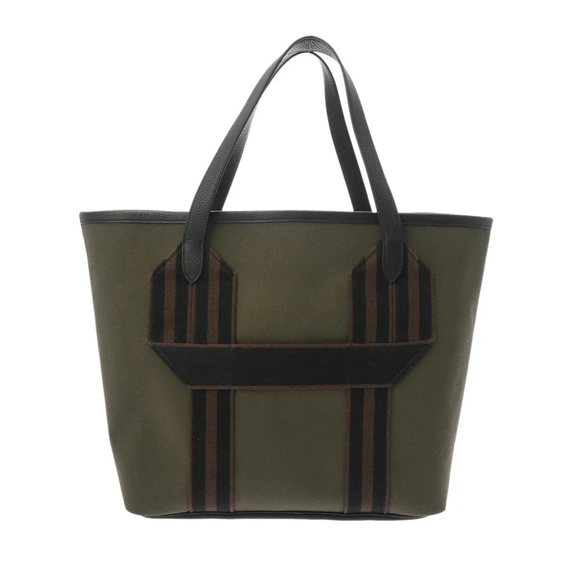 HERMES HANDBAG TOTE BAG TOILE / CLEMENCE LEATHER BLACK: Hermes Handbag Tote Bag Toile / Clemence Leather Black Brand: Hermes Type: Tote Bag Material: Toile / Clemence Leather Color: Black Size: W 37cm / H 35cm / D 19cm Accessories: None Accesso