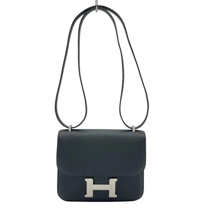 HERMES CONSTANCE 3 MINI BLACK EPSOM LEATHER SHOULDER BAG: HERMES Constance 3 Mini Black Epsom Leather Shoulder Bag Brand: Hermes Type: Shoulder Bag Material: Epsom Leather Color: Black Size: W18cm x H15cm x D5cm Accessories: None Accessories Noti