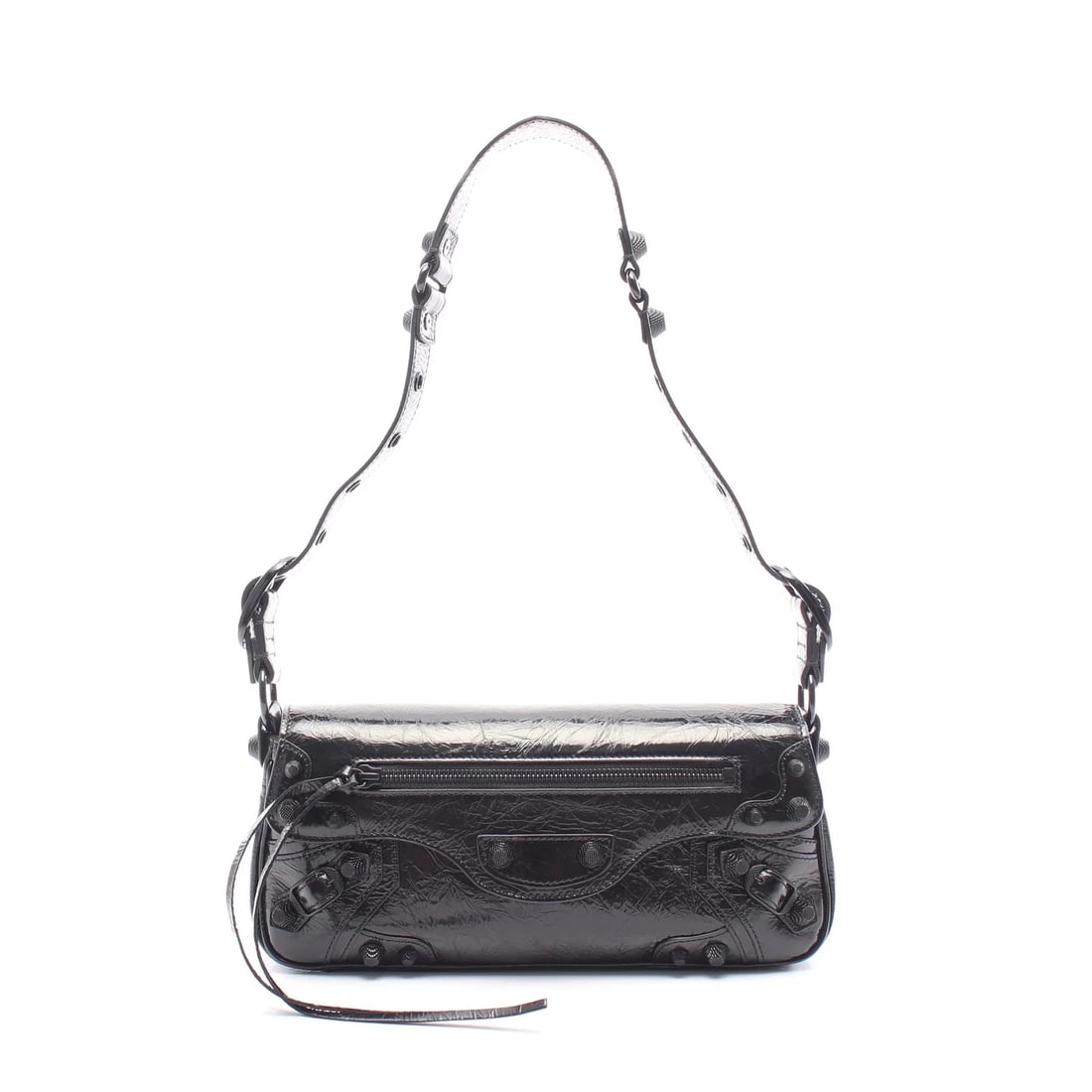 BALENCIAGA S SHOULDER BAG BLACK LEATHER: Balenciaga S Shoulder Bag Black Leather Brand: Balenciaga Type: Shoulder Bag Material: Leather Color: Black Size: W28.5cm x H14cm x D4.5cm Accessories: None Accessories Notice: When purcha