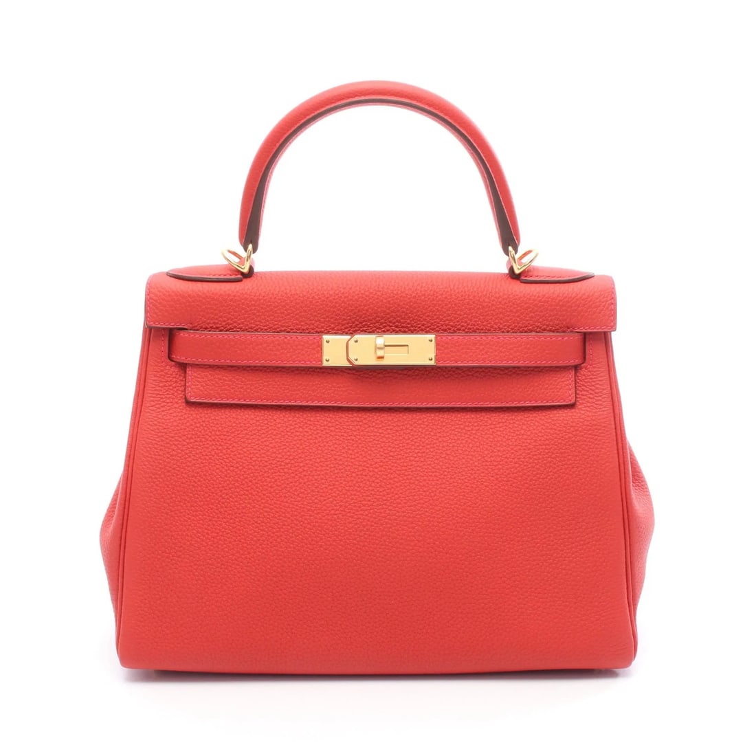 HERMES KELLY 28 HANDBAG RED LEATHER: Hermes Kelly 28 Handbag Red Leather Brand: Hermes Type: Handbag Material: Leather Color: Red Size: W28cm x H21cm x D11cm Accessories: None Accessories Notice: When purchasing pre-owned goo