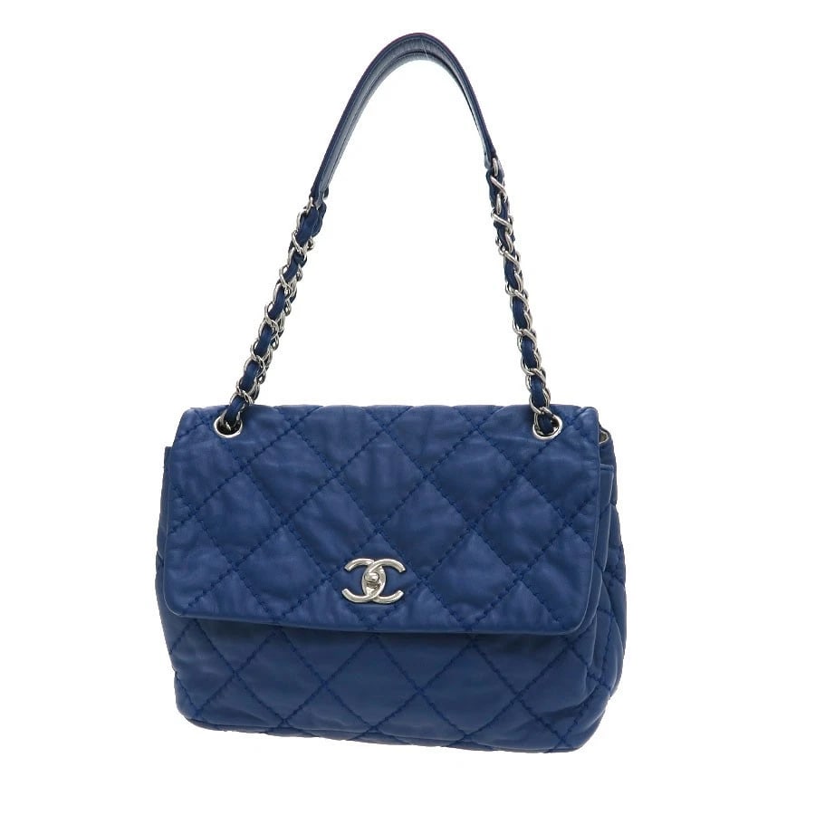 CHANEL WILD STITCH CHAIN SHOULDER BAG: Chanel Wild Stitch Chain Shoulder Bag Brand: Chanel Type: Shoulder Bag Material: none Color: Blue Size: W:28cm×H:21cm×D:11cm Accessories: None Accessories Notice: When purchasing pre-owned