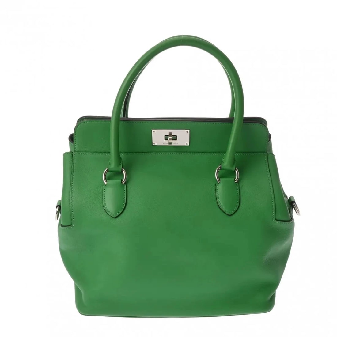 HERMES HANDBAG HANDBAG SWIFT LEATHER SILVER (1 of 6)
