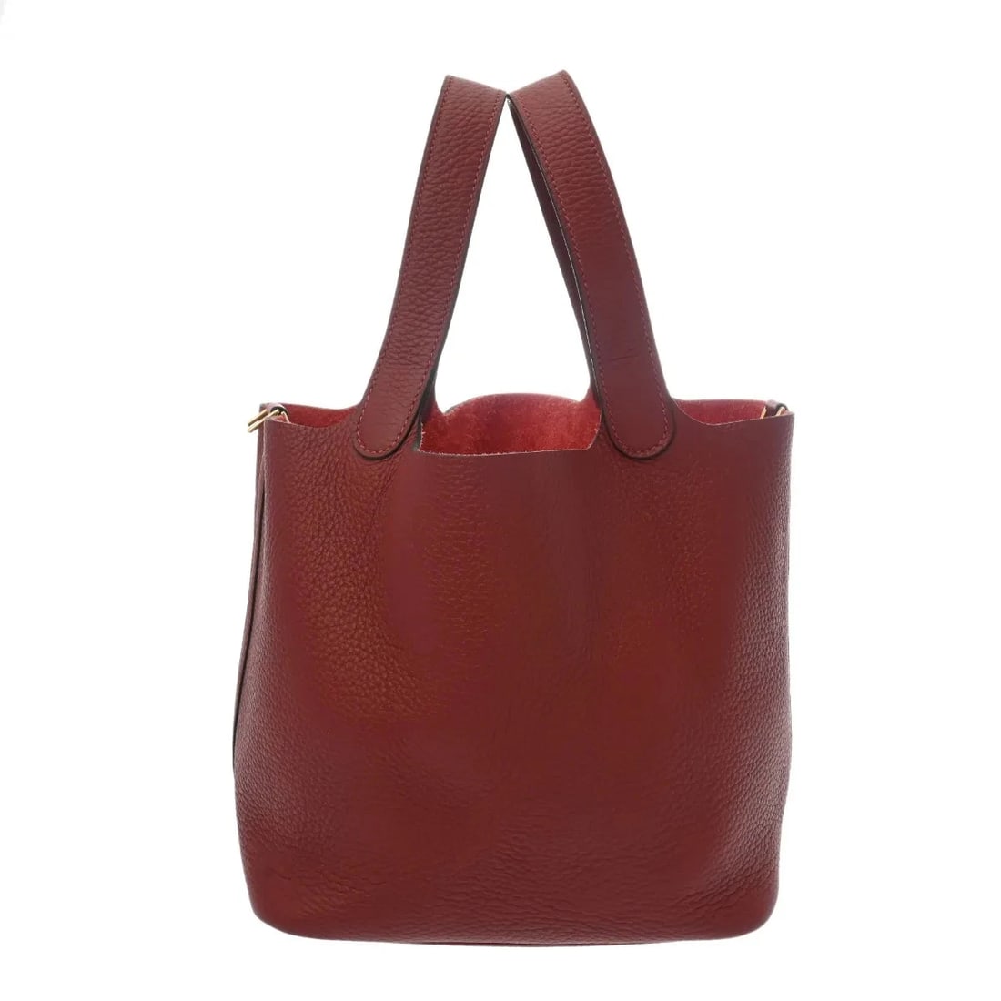 HERMES PICOTIN HANDBAG CLEMENCE LEATHER GOLD (1 of 6)