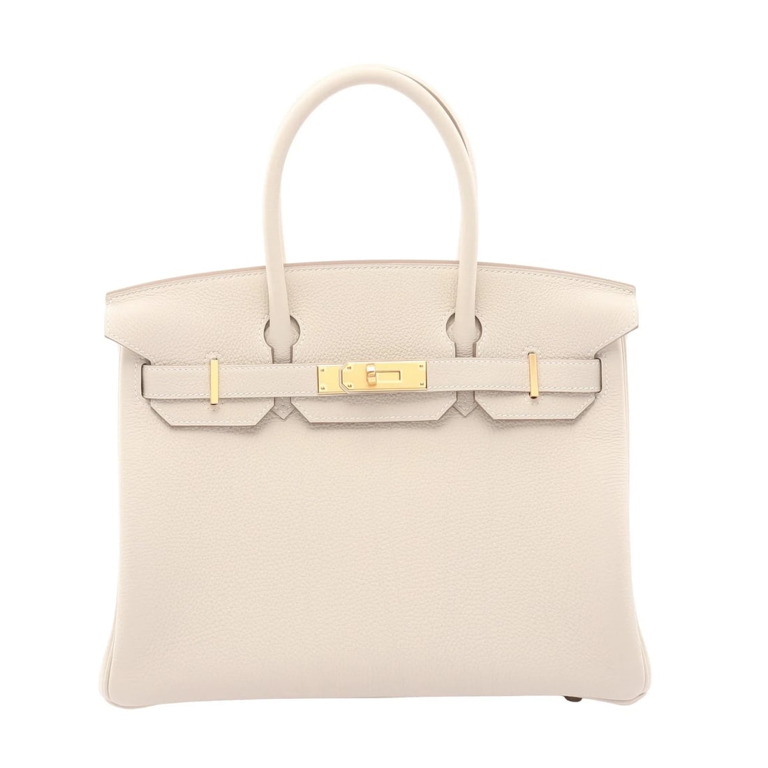 HERMES BIRKIN 30 HANDBAG WHITE LEATHER: Hermes Birkin 30 Handbag White Leather Brand: Hermes Type: Handbag Material: Leather Color: White Size: W30cm x H24cm x D15cm Accessories: None Accessories Notice: When purchasing pre-owne