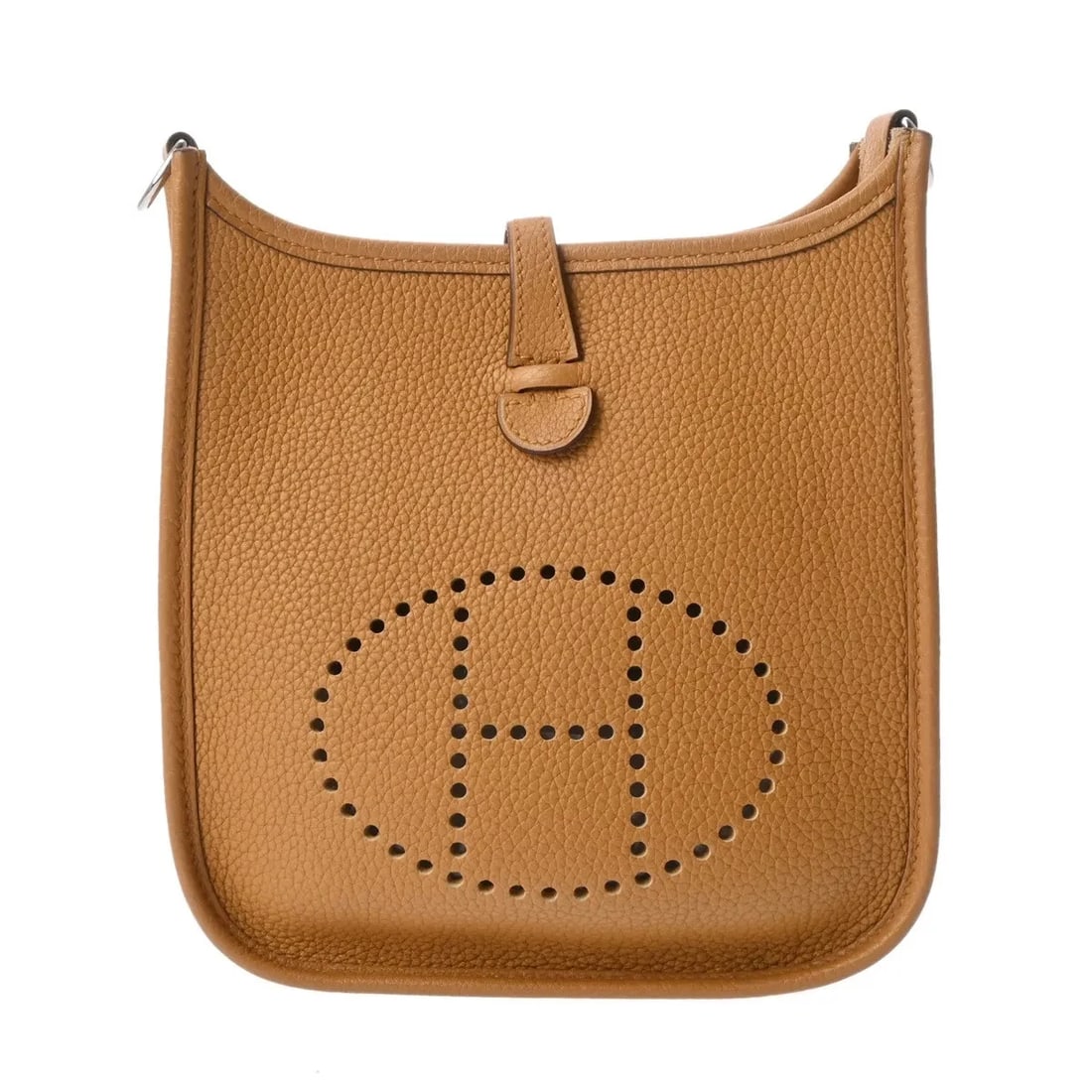 HERMES TPM SHOULDER BAG CLEMENCE LEATHER SILVER: Hermes TPM Shoulder Bag Clemence Leather Silver Brand: Hermes Type: Shoulder Bag Material: Clemence Leather Color: Silver Size: W 17cm / H 18cm / D 5.5cm Accessories: None Accessories Noti
