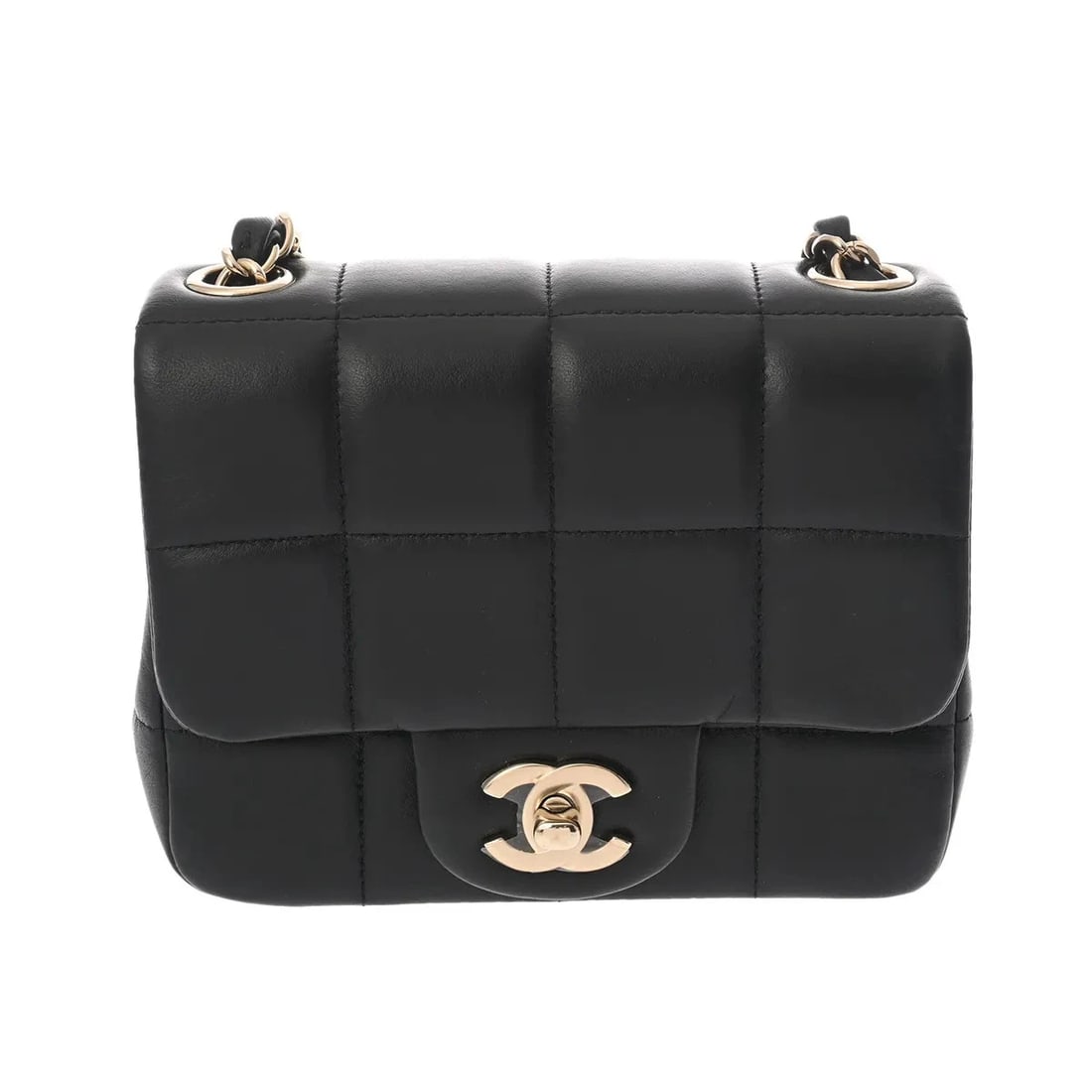 CHANEL HANDBAG SHOULDER BAG LAMBSKIN BLACK, GOLD: Chanel Handbag Shoulder Bag Lambskin Black, Gold Brand: Chanel Type: Shoulder Bag Material: Lambskin Color: Black, Gold Size: W 16cm / H 11cm / D 7cm Accessories: None Accessories Notice: