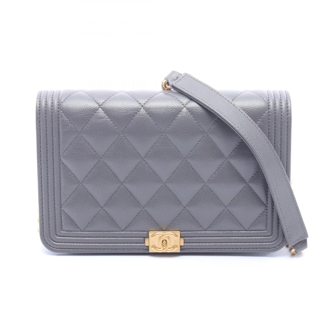 CHANEL BOY MATELASSE SHOULDER BAG GRAY LEATHER: Chanel Boy Matelasse Shoulder Bag Gray Leather Brand: Chanel Type: Shoulder Bag Material: Leather Color: Gray Size: W19cm x H12cm x D4cm Accessories: None Accessories Notice: When purchasi