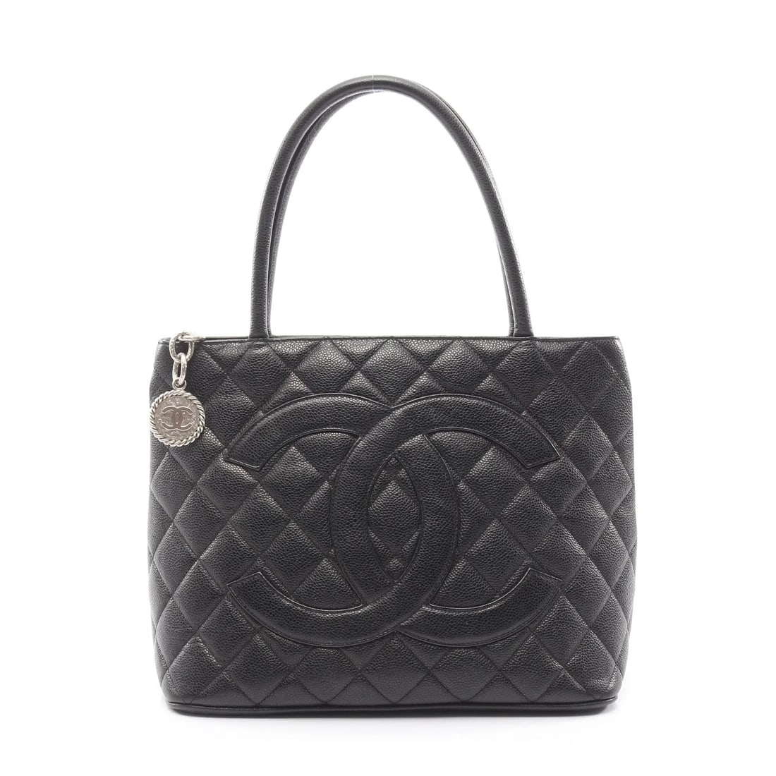 CHANEL TOTE BAG BLACK LEATHER: Chanel Tote Bag Black Leather Brand: Chanel Type: Tote Bag Material: Leather Color: Black Size: W29cm x H24cm x D14cm Accessories: None Accessories Notice: When purchasing pre-owned goods,