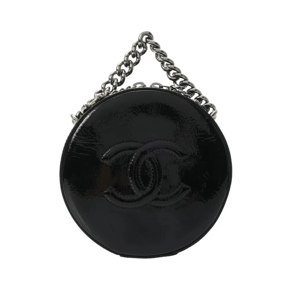 CHANEL HANDBAG SHOULDER BAG PATENT LEATHERCALFSKIN BLACK, SILVER: Chanel Handbag Shoulder Bag Patent LeatherCalfskin Black, Silver Brand: Chanel Type: Shoulder Bag Material: Patent LeatherCalfskin Color: Black, Silver Size: W 15.5cm / H 15.5cm / D 6.5cm Accessor