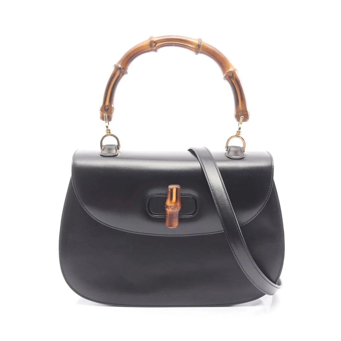 GUCCI 2WAY HANDBAG BLACK LEATHER: Gucci 2WAY Handbag Black Leather Brand: Gucci Type: Handbag Material: Leather Color: Black Size: W30cm x H20cm x D6.5cm Accessories: None Accessories Notice: When purchasing pre-owned good