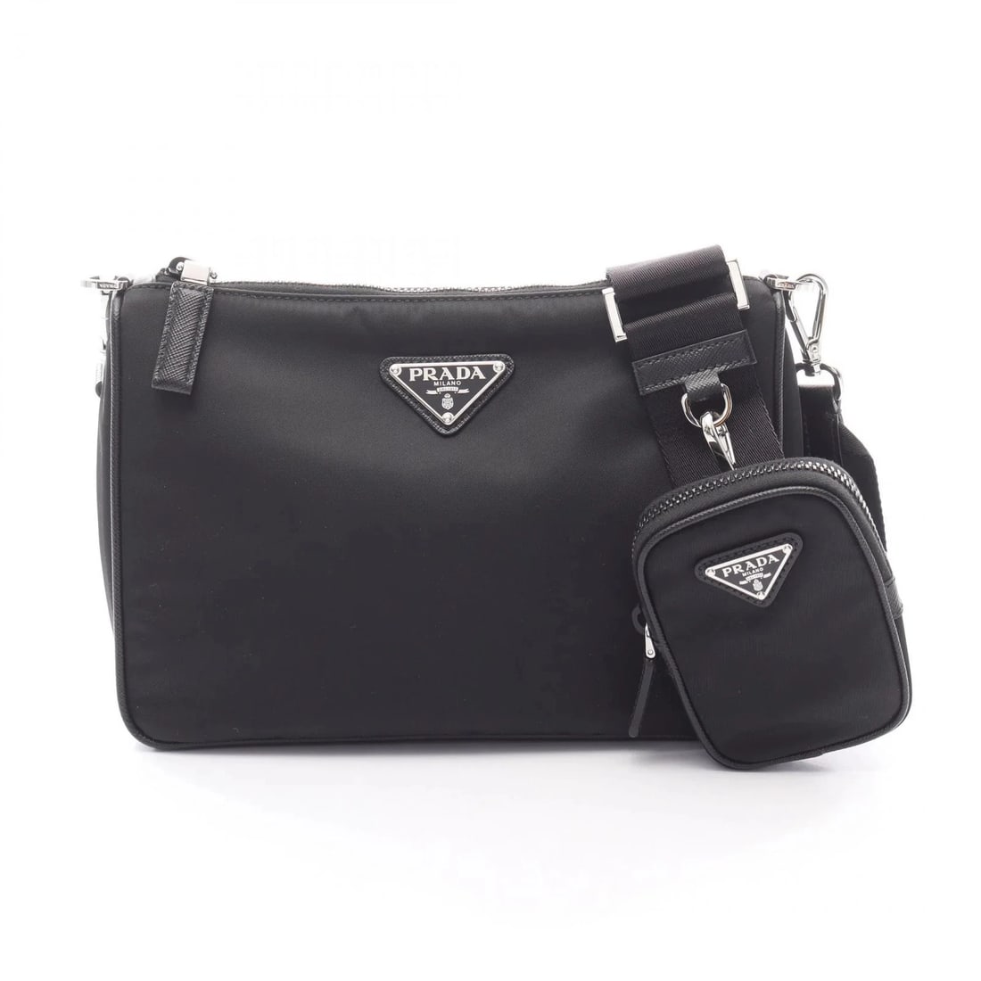 PRADA TESSUTO SAFFIANO SHOULDER BAG BLACK LEATHER: Prada TESSUTO SAFFIANO Shoulder Bag Black Leather Brand: Prada Type: Shoulder Bag Material: Leather Color: Black Size: W23.5cm x H16.5cm x D5.5cm Accessories: None Accessories Notice: When