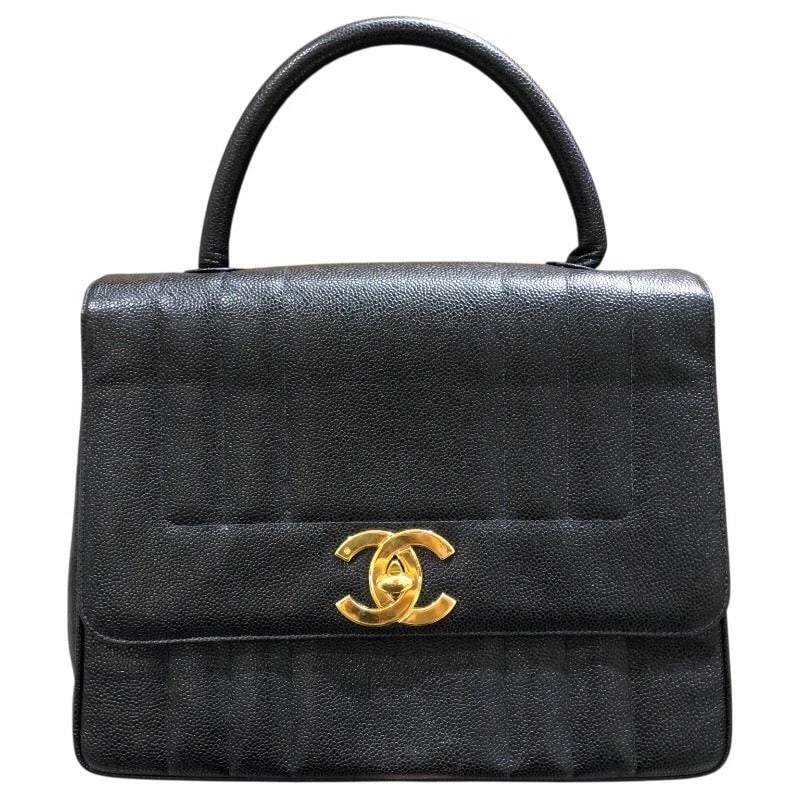 CHANEL MADEMOISELLE TOP HANDLE BAG BLACK CAVIAR LEATHER HANDBAG: CHANEL Mademoiselle Top Handle Bag Black Caviar Leather Handbag Brand: Chanel Type: Handbag Material: Caviar Leather Color: Black Size: W31.5cm x H25cm x D9.6cm Accessories: None Accessori