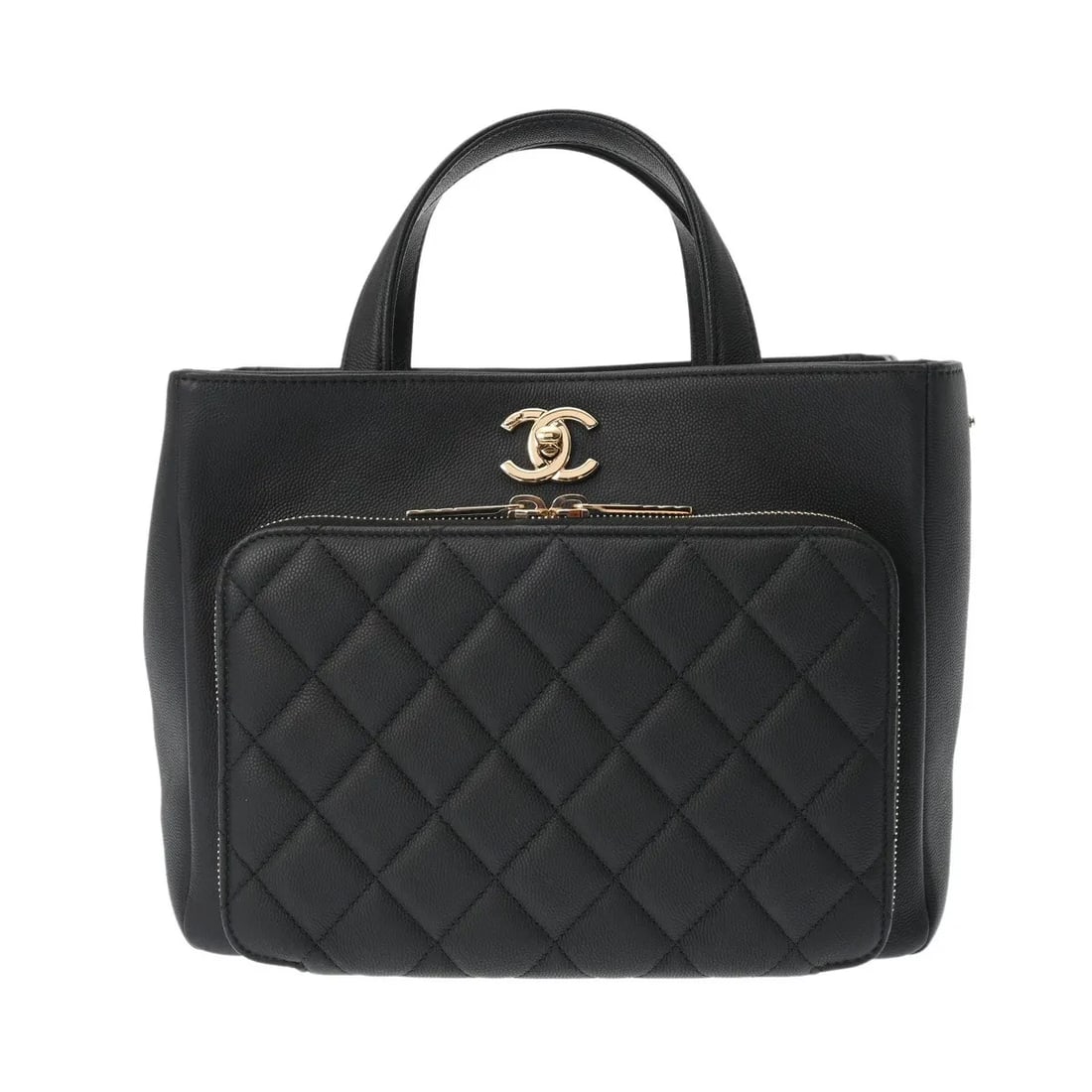 CHANEL WAY TOTE BAG CAVIAR SKIN CHAMPAGNE, BLACK, GOLD: Chanel WAY Tote Bag Caviar Skin Champagne, Black, Gold Brand: Chanel Type: Tote Bag Material: Caviar Skin Color: Champagne, Black, Gold Size: W 28cm / H 19.5cm Accessories: None Accessorie