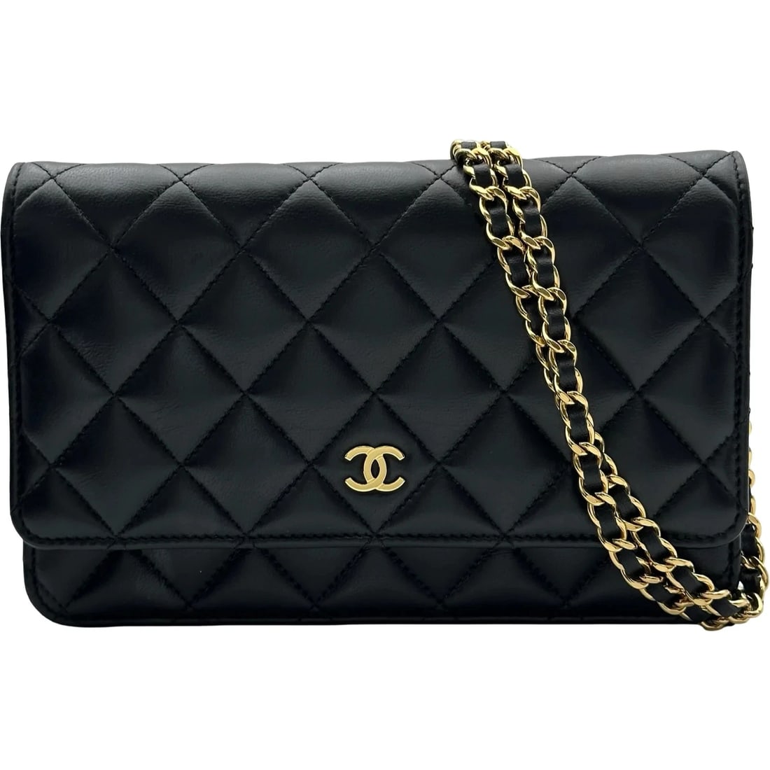CHANEL MATELASSÉ CHAIN WALLET BLACK SHOULDER BAG: CHANEL Matelassé Chain Wallet Black Shoulder Bag Brand: Chanel Type: Shoulder Bag Material: none Color: Black Size: W19cm x H12.5cm x D3cm Accessories: None Accessories Notice: When purcha