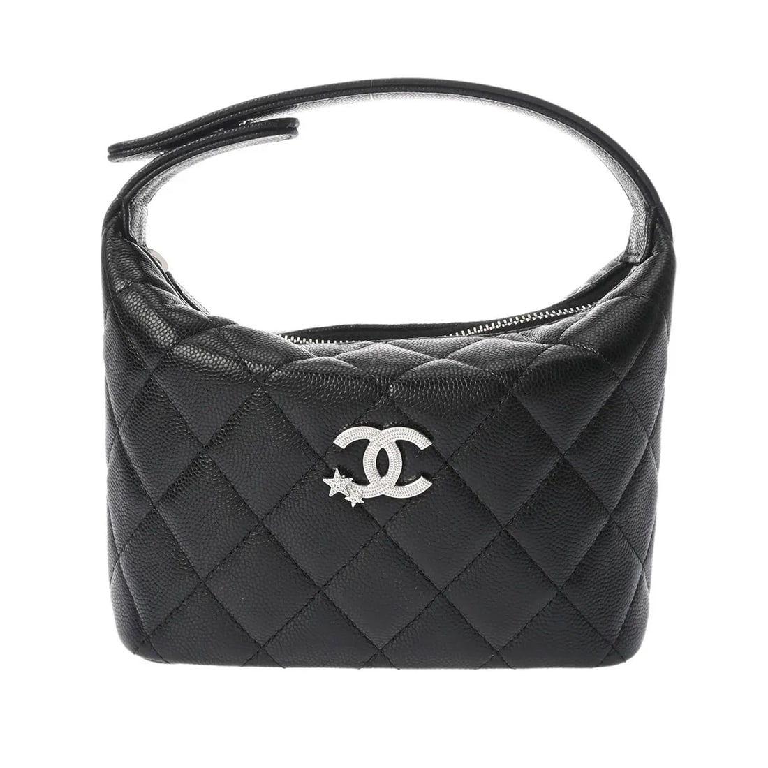 CHANEL WAY SHOULDER BAG GRAINED CALFSKIN BLACK, SILVER: Chanel WAY Shoulder Bag Grained Calfskin Black, Silver Brand: Chanel Type: Shoulder Bag Material: Grained Calfskin Color: Black, Silver Size: W 16cm / H 9.5cm / D 7cm Accessories: None Acc