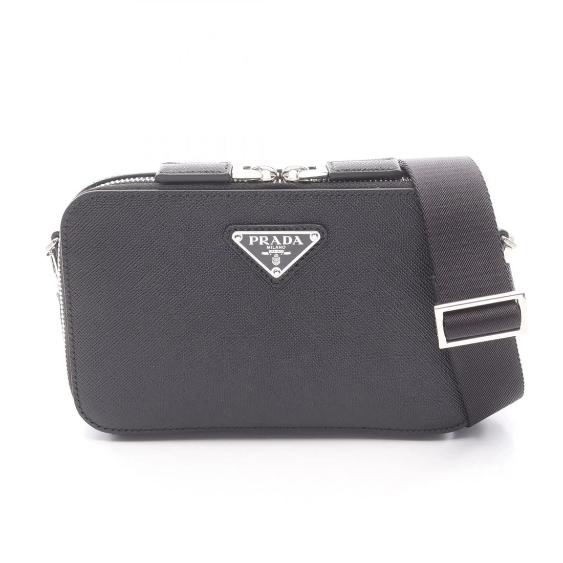 PRADA BRIQUE SHOULDER BAG BLACK LEATHER (1 of 2)