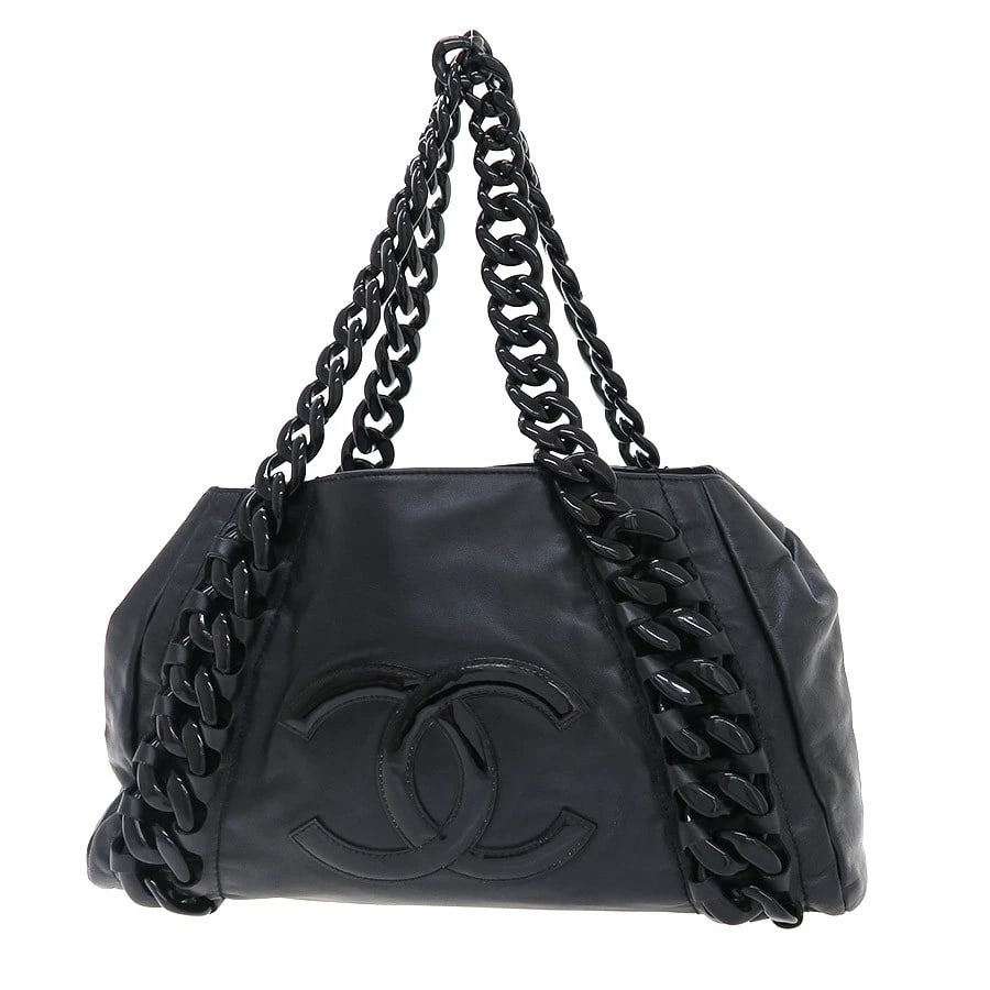 CHANEL LUXURY PLAIT CHAIN TOTE BLACK GOLD HARDWARE: Chanel Luxury Plait Chain Tote Black Gold Hardware Brand: Chanel Type: Shoulder Bag Material: none Color: Black Size: W:40cm×H:24cm×D:11cm Accessories: None Accessories Notice: When purcha
