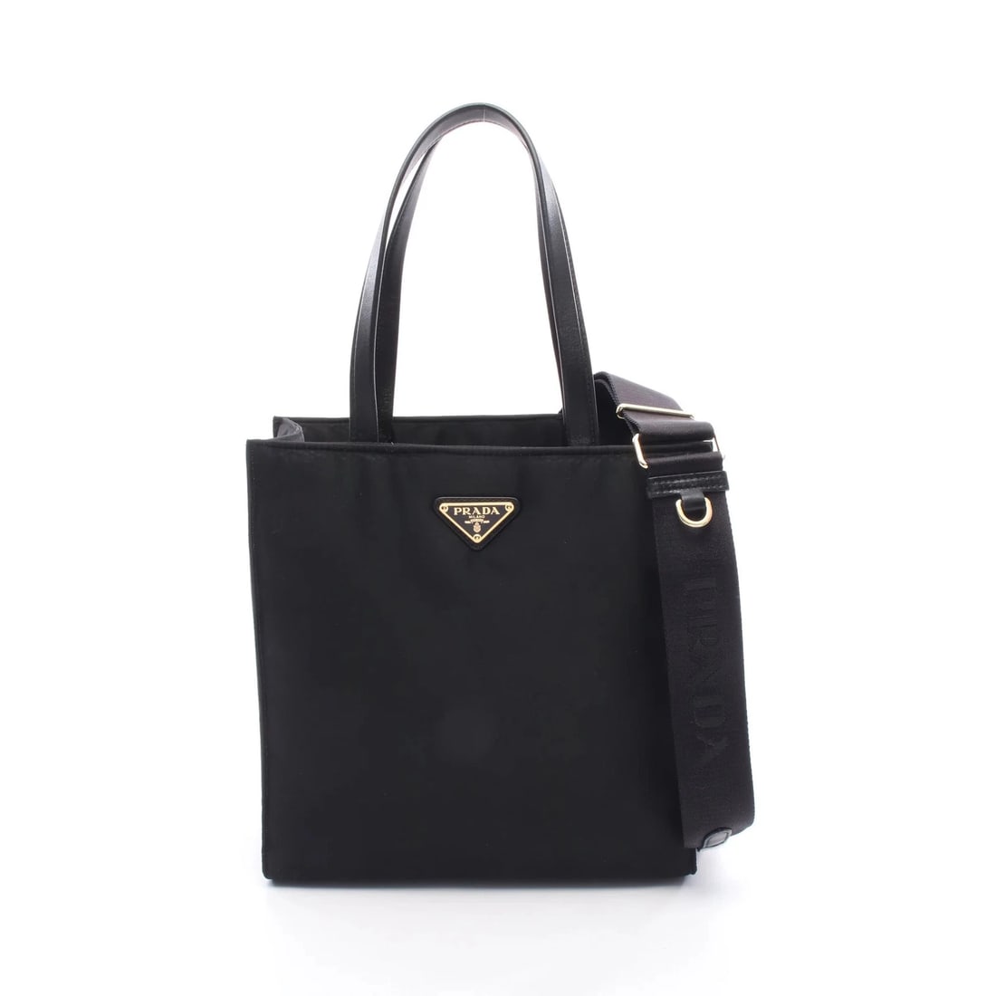 PRADA 2WAY TOTE BAG BLACK LEATHER: Prada 2WAY Tote Bag Black Leather Brand: Prada Type: Tote Bag Material: Leather Color: Black Size: W24cm x H25cm x D13cm Accessories: None Accessories Notice: When purchasing pre-owned goo