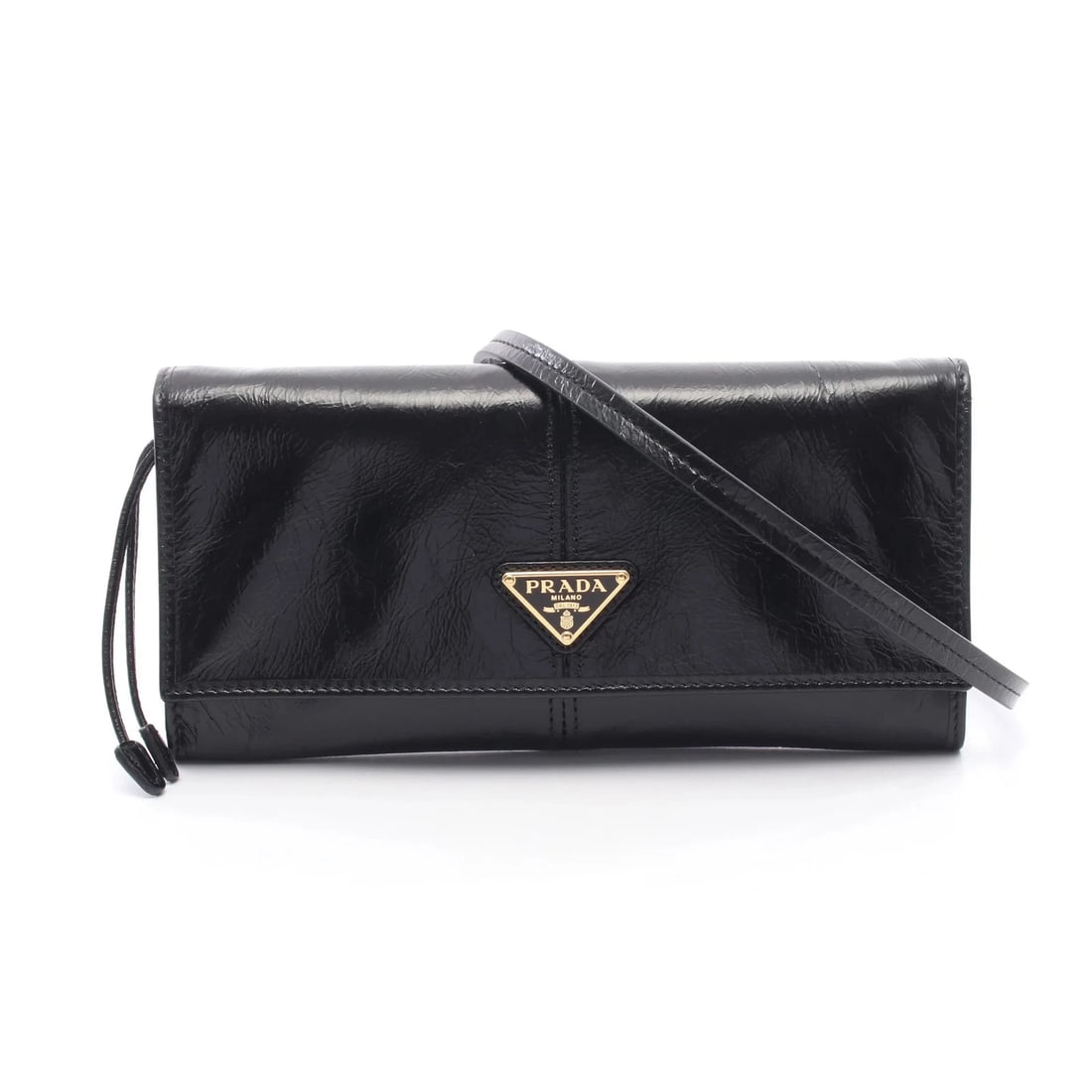 PRADA SHOULDER BAG BLACK LEATHER: Prada Shoulder Bag Black Leather Brand: Prada Type: Shoulder Bag Material: Leather Color: Black Size: W20cm x H10cm x D2.5cm Accessories: None Accessories Notice: When purchasing pre-owned