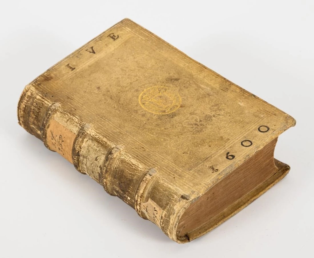 CAESARIS CONTARDI'S 1586–1593 LAW BOOK, AN ANTIQUE FINE-HAND-TOOLED PIGSKIN BINDING (1 of 13)