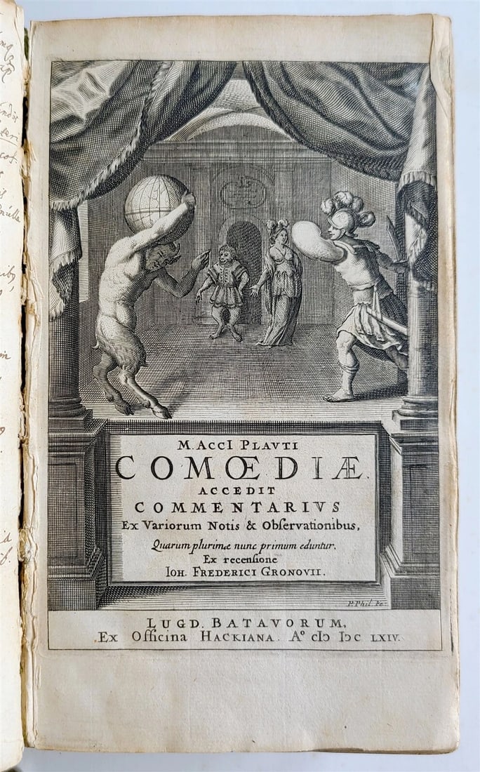 1684 PLAUTUS COMOEDIAE OLD VELLUM BINDING: Year/Century: 17th century Language: Latin Subject: Literature & Fiction Binding: Vellum Description: PLAUTUS. Comoediae. Acc. comm. ex var. notis & observat., quarum plurinae nunc primum eduntur. Ex 