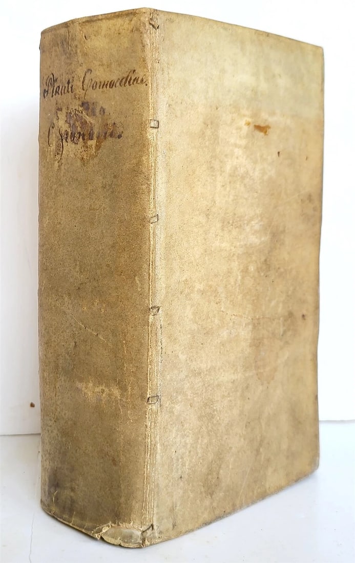 1684 PLAUTUS COMOEDIAE OLD VELLUM BINDING - 2