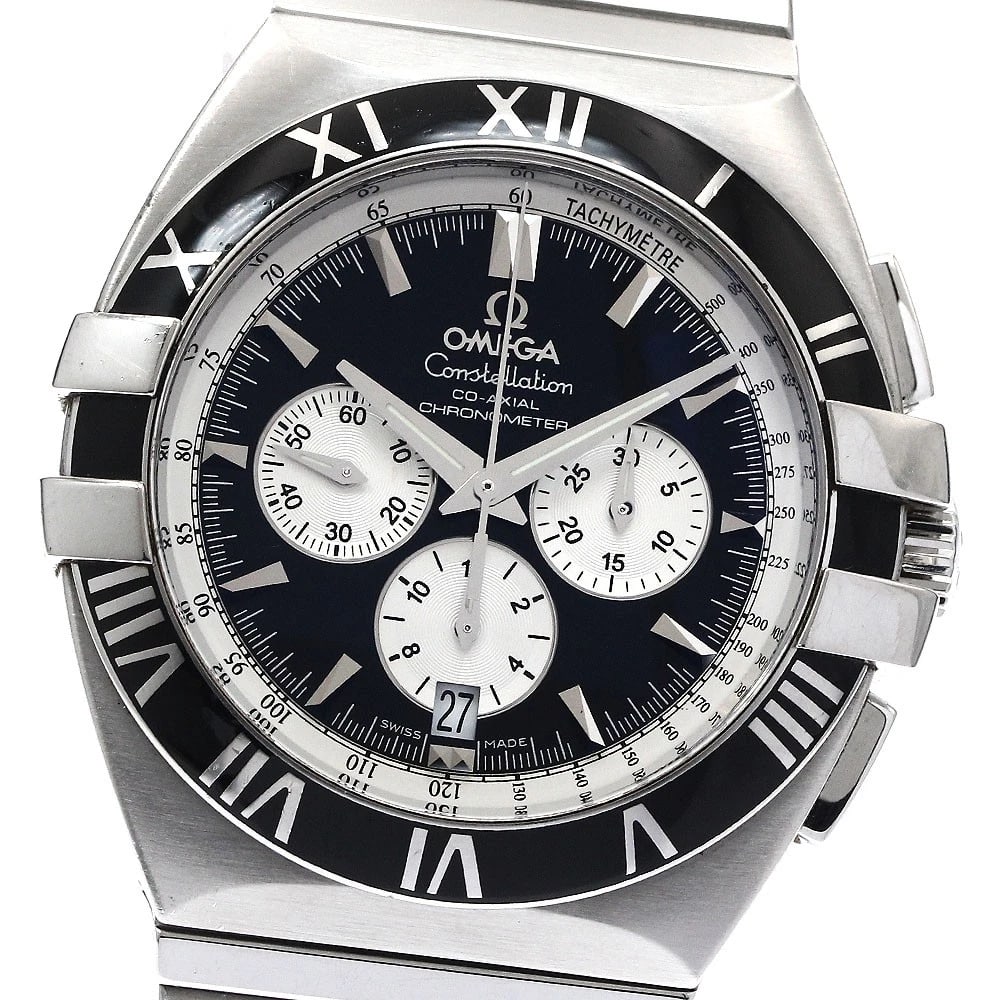 OMEGA CONSTELLATION CO-AXIAL AUTOMATIC WATCH: OMEGA Constellation Co-Axial Automatic Watch Brand: OMEGA Type: Wristwatch Material: Band Material Stainless Steel, Case Material Stainless Steel Color: Band Color Silver, Dial Color black, Case