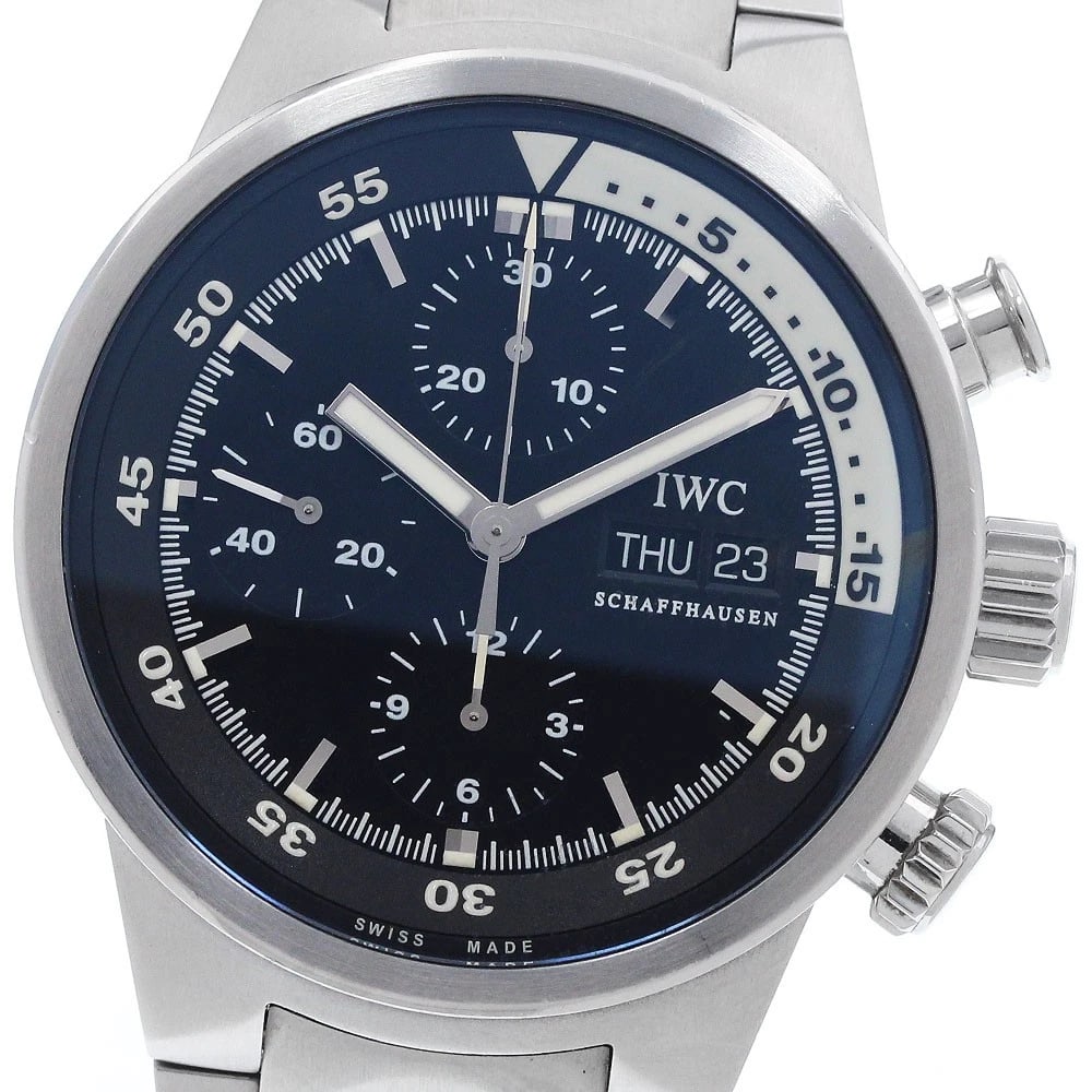 IWC SCHAFFHAUSEN AQUA TIMER CHRONOGRAPH DATE AUTOMATIC WATCH: IWC SCHAFFHAUSEN Aqua timer Chronograph date Automatic Watch Brand: IWC SCHAFFHAUSEN Type: Wristwatch Material: Band Material Stainless Steel, Case Material Stainless Steel Color: Band Color Silver, D