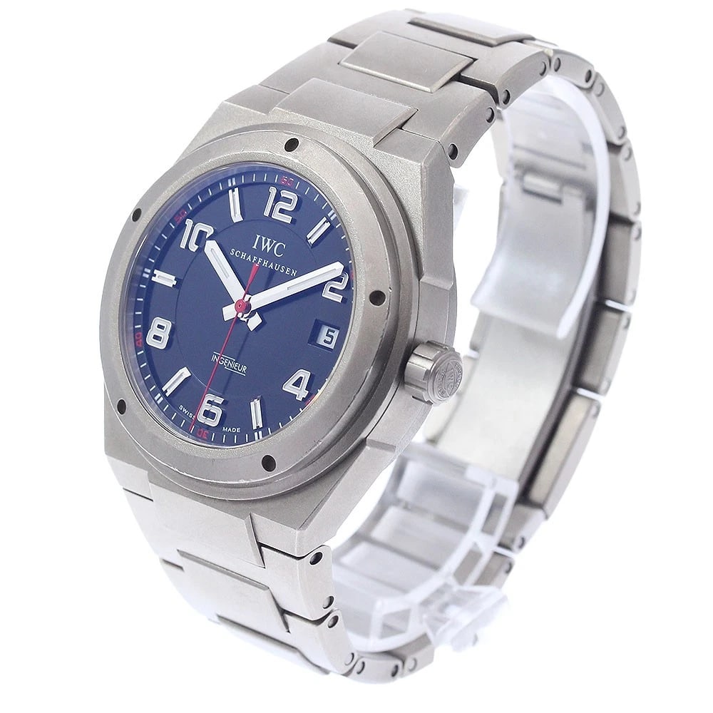 IWC SCHAFFHAUSEN INGENIEUR AUTOMATIC DATE WATCH: IWC SCHAFFHAUSEN Ingenieur Automatic Date Watch Brand: IWC SCHAFFHAUSEN Type: Wristwatch Material: Band Material titanium, Case Material titanium Color: Band Color Silver, Dial Color black, Case Color