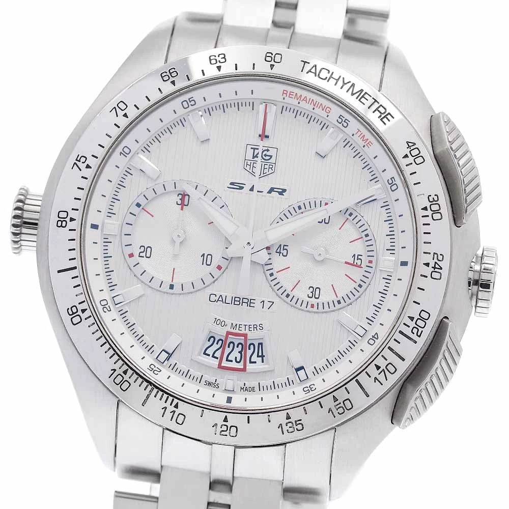 TAG HEUER SLR CALIBER DATE SILVER AUTOMATIC WATCH: TAG HEUER SLR caliber Date Silver Automatic Watch Brand: TAG HEUER Type: Wristwatch Material: Band Material Stainless Steel, Case Material Stainless Steel Color: Band Color Silver, Dial Color Silver,