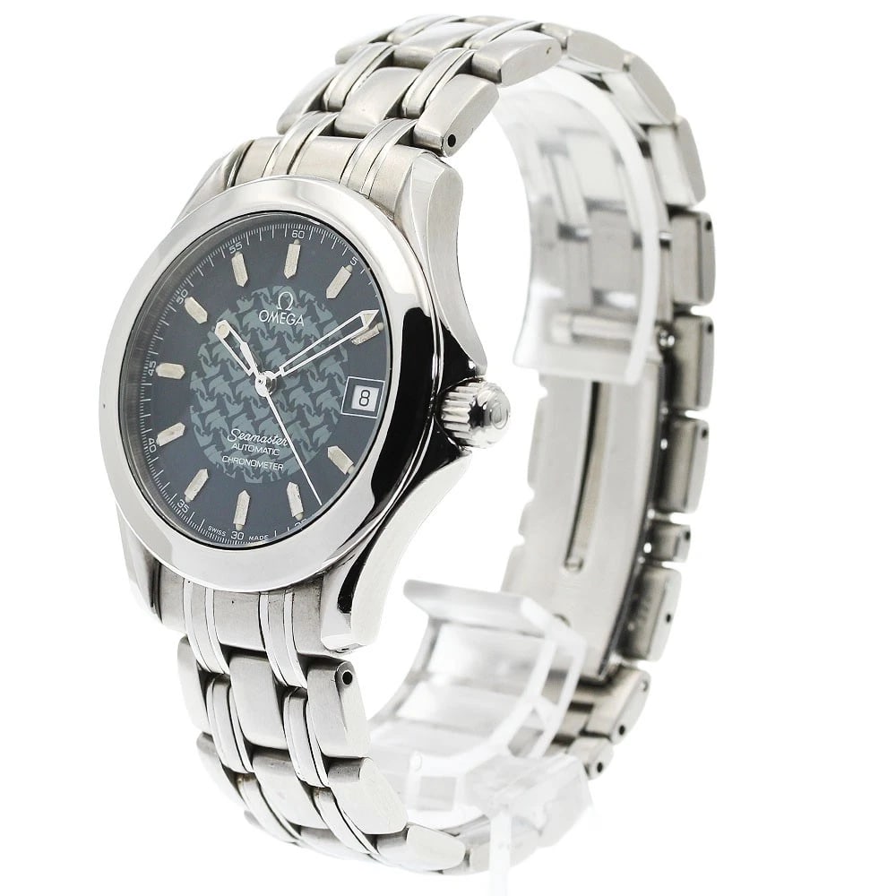 OMEGA SEAMASTER DATE BLUE AUTOMATIC WATCH - 2