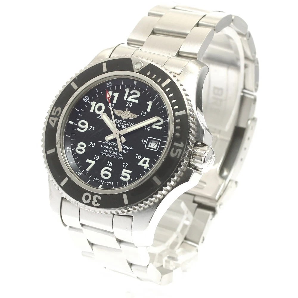 BREITLING SUPER OCEAN DATE BLACK AUTOMATIC WATCH - 2