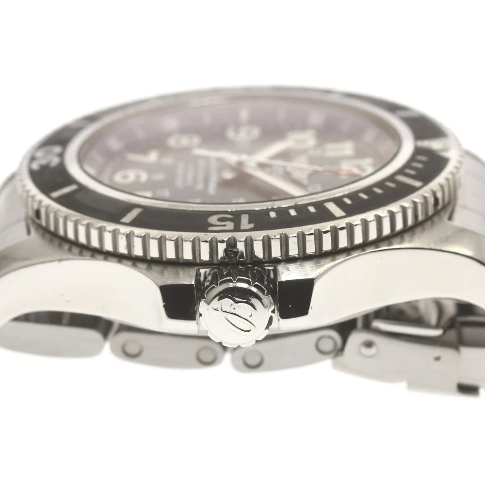 BREITLING SUPER OCEAN DATE BLACK AUTOMATIC WATCH - 3