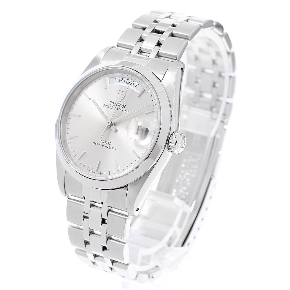 TUDOR PRINCE DATE SILVER AUTOMATIC WATCH - 2