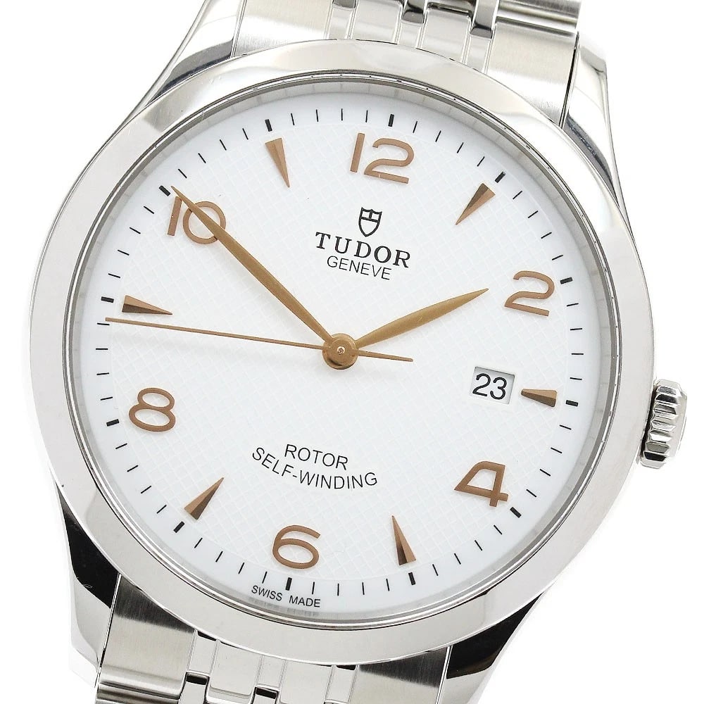 TUDOR DATE SILVER AUTOMATIC WATCH: TUDOR Date Silver Automatic Watch Brand: TUDOR Type: Wristwatch Material: Band Material Stainless Steel, Case Material Stainless Steel Color: Band Color Silver, Dial Color Silver, Case Color Silver