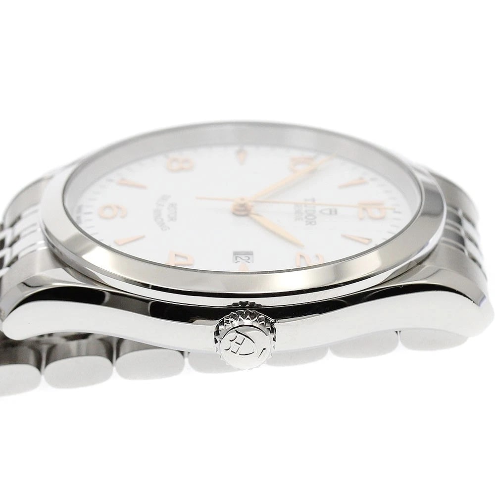 TUDOR DATE SILVER AUTOMATIC WATCH - 4