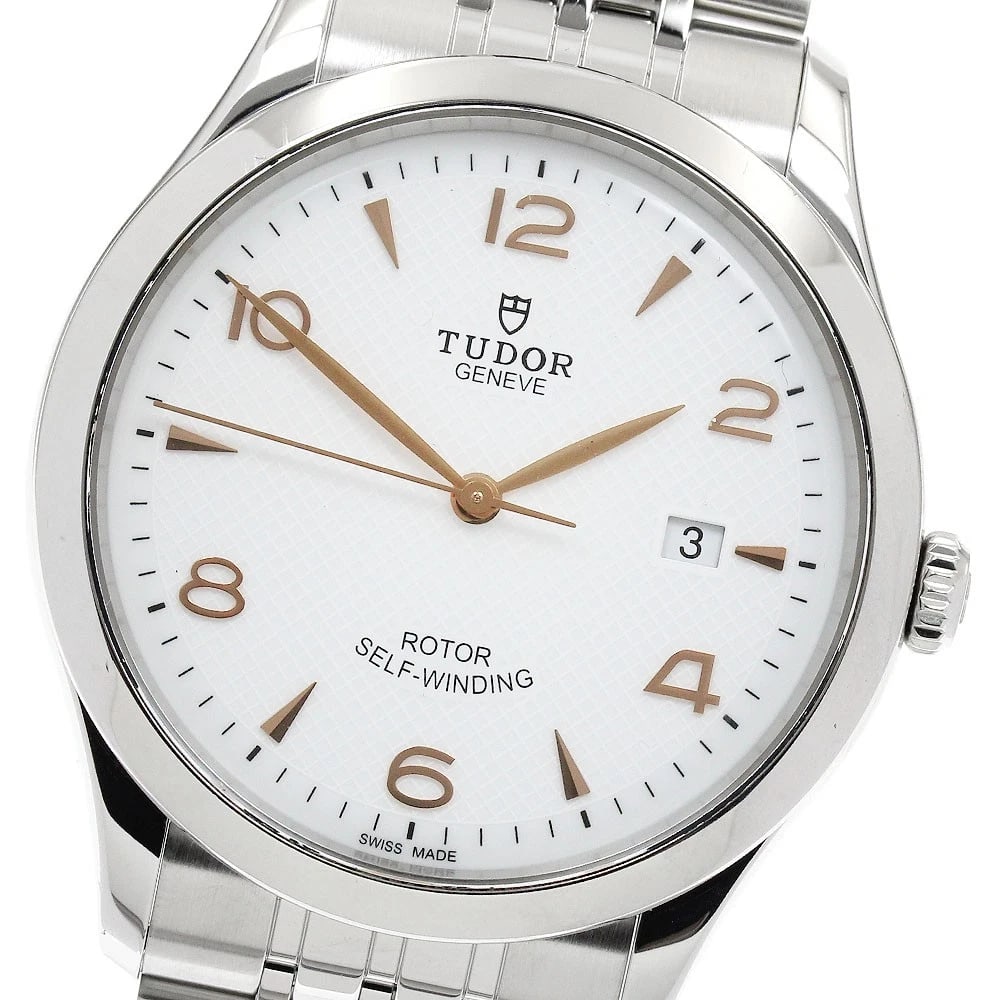 TUDOR DATE SILVER AUTOMATIC WATCH: TUDOR Date Silver Automatic Watch Brand: TUDOR Type: Wristwatch Material: Band Material Stainless Steel, Case Material Stainless Steel Color: Band Color Silver, Dial Color Silver, Case Color Silver