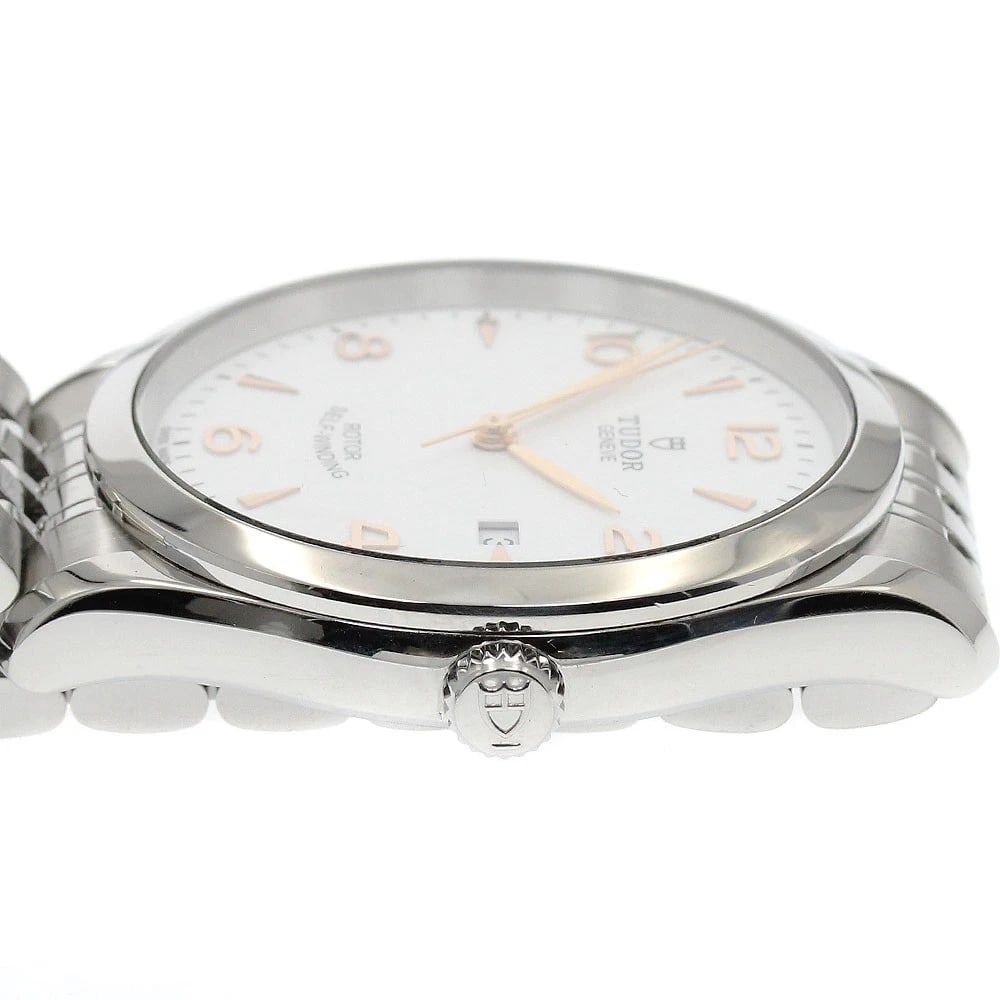 TUDOR DATE SILVER AUTOMATIC WATCH - 4