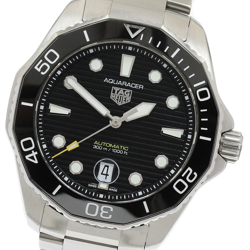 TAG HEUER AQUARACER PROFESSIONAL AUTOMATIC WATCH: TAG HEUER Aquaracer Professional Automatic Watch Brand: TAG HEUER Type: Wristwatch Material: Band Material Stainless Steel, Case Material Stainless Steel Color: Band Color Silver, Dial Color black,