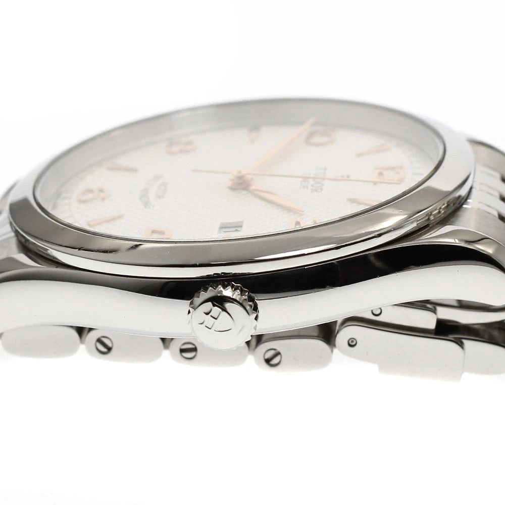 TUDOR DATE SILVER AUTOMATIC WATCH - 3