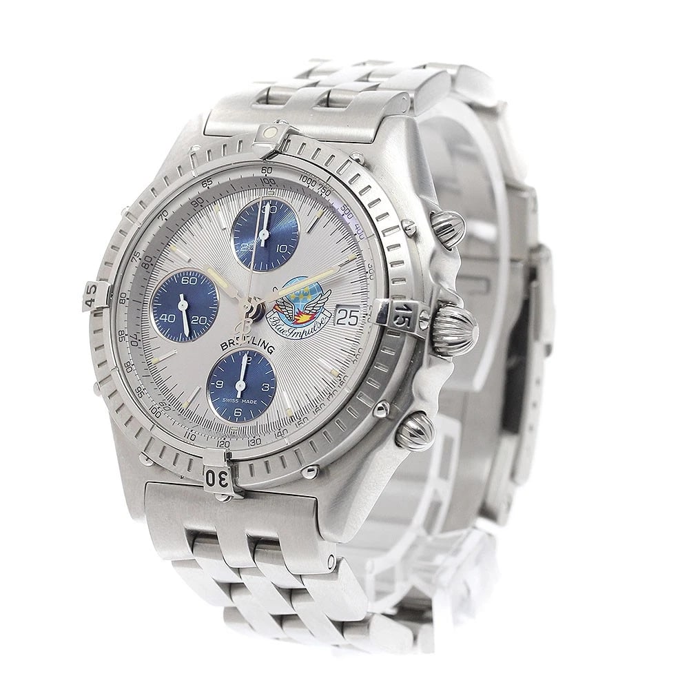 BREITLING CHRONOMAT BLUE IMPULSE DATE AUTOMATIC WATCH - 2
