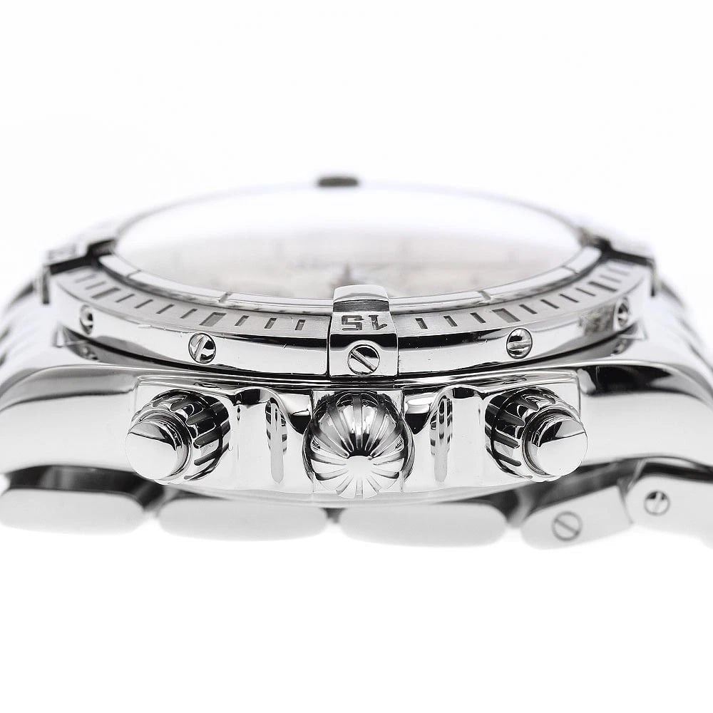 BREITLING CHRONOMAT DATE SILVER AUTOMATIC WATCH - 3