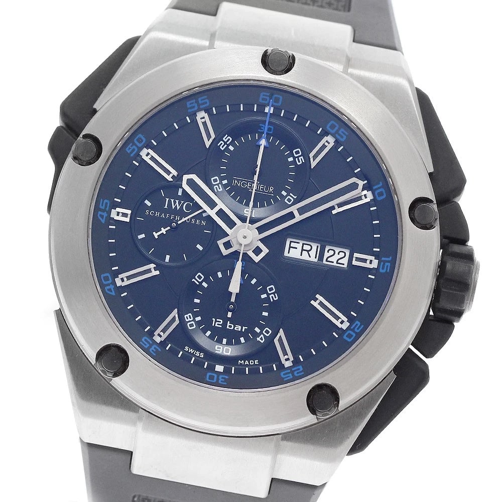 IWC SCHAFFHAUSEN INGENIEUR CHRONOGRAPH AUTOMATIC WATCH: IWC SCHAFFHAUSEN Ingenieur Chronograph Automatic Watch Brand: IWC SCHAFFHAUSEN Type: Wristwatch Material: Band Material rubber, Case Material titanium Color: Band Color black, Dial Color black, Case C